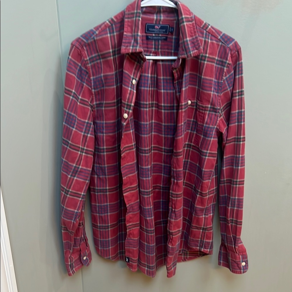 Classic Red Plaid Men's Shirt